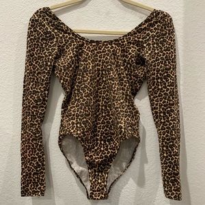 Worn once! Vintage style leopard bodysuit